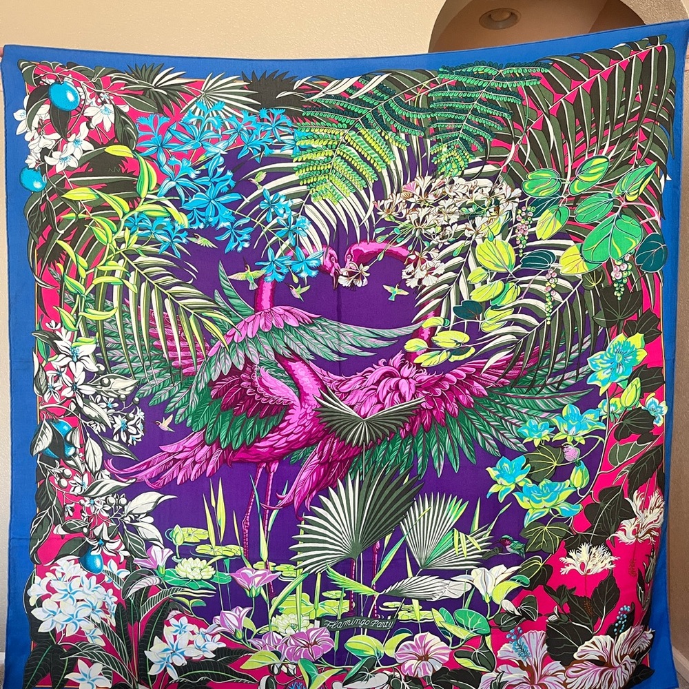 Hermes - Flamingo Party Scarf